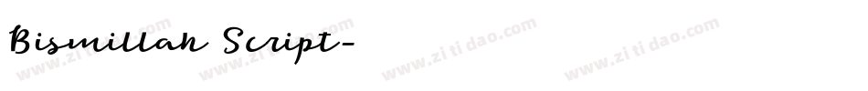 Bismillah Script字体转换